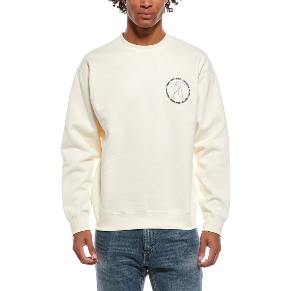 Obey Mens  Crewneck Sweatshirt, Ivory